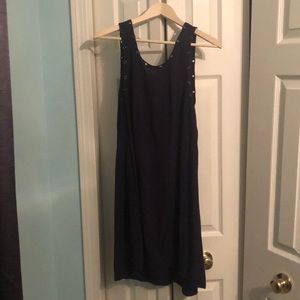 Navy Blue ASTR Loose Fitting Tank Dress